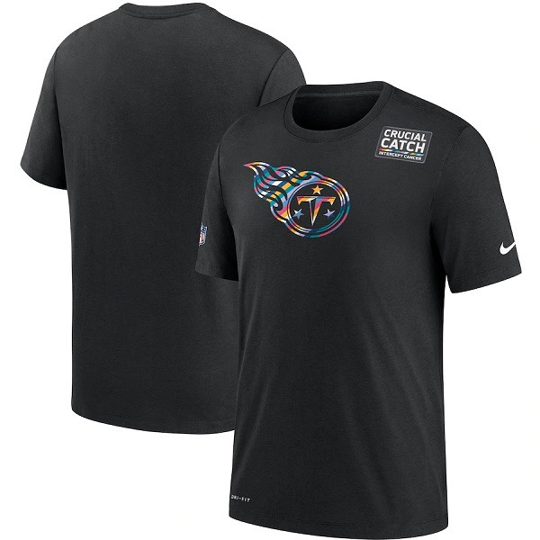 Men's Tennessee Titans Black NFL 2020 Sideline Crucial Catch Performance T-Shirt Men's Tennessee Titans Black NFL 2020 Sideline Crucial Catch Performance T-Shirt